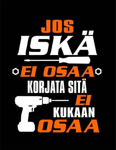 JOS ISKÄ EI OSAA Miesten Superpremium T-Paita - Image 2
