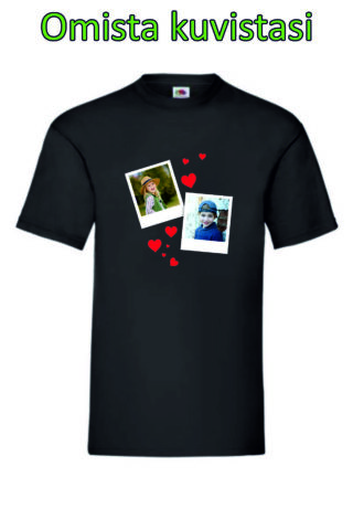 Polaroid kuvat sydämillä -Valueweigth T-paita