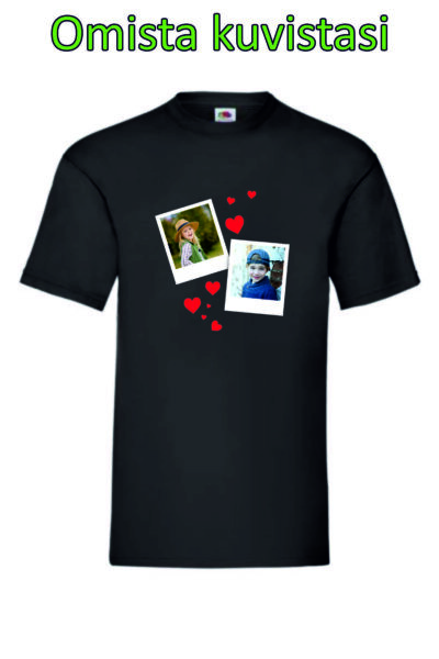 Polaroid kuvat sydämillä -Valueweigth T-paita