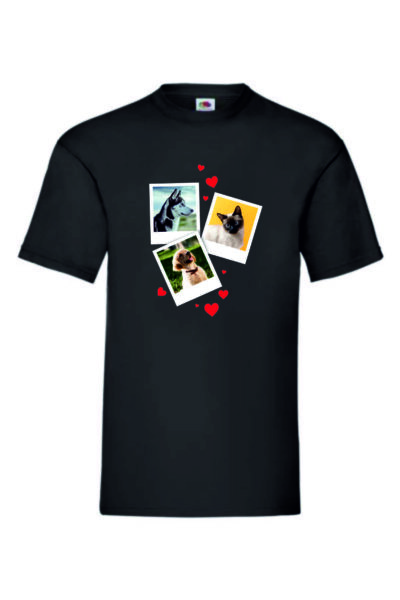 Polaroid kuvat sydämillä -Valueweigth T-paita - Image 2