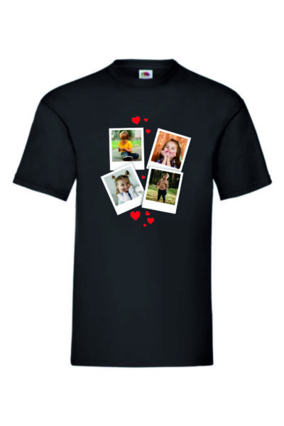 Polaroid kuvat sydämillä -Valueweigth T-paita - Image 3