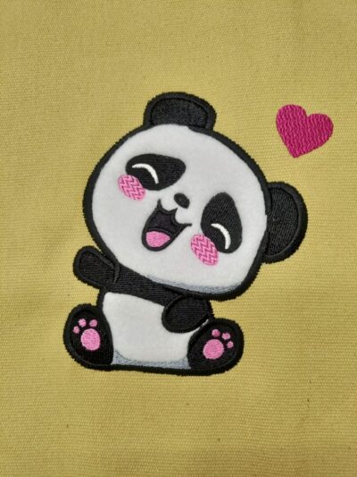 PANDA - Kangaskassi - Brodeeraus fleecekankaalla - Image 2